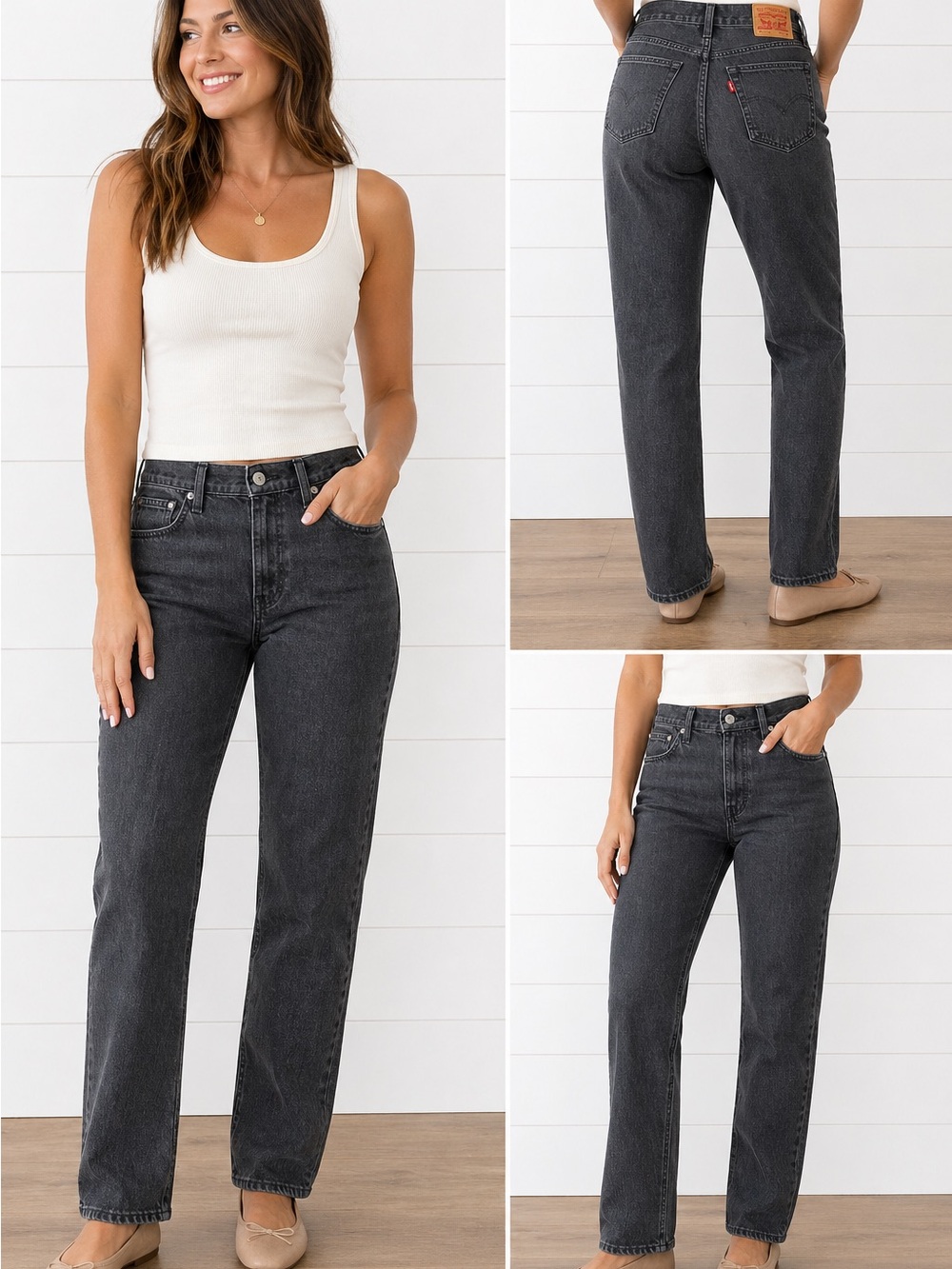 Levi Relaxed Fit Black Jeans - Size 12